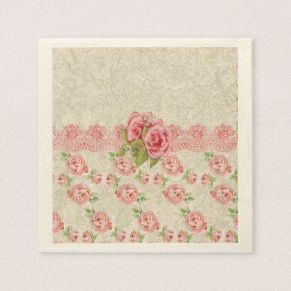 Meaning Pink Roses Paper Napkin Meaning Pink Roses Paper Napkin