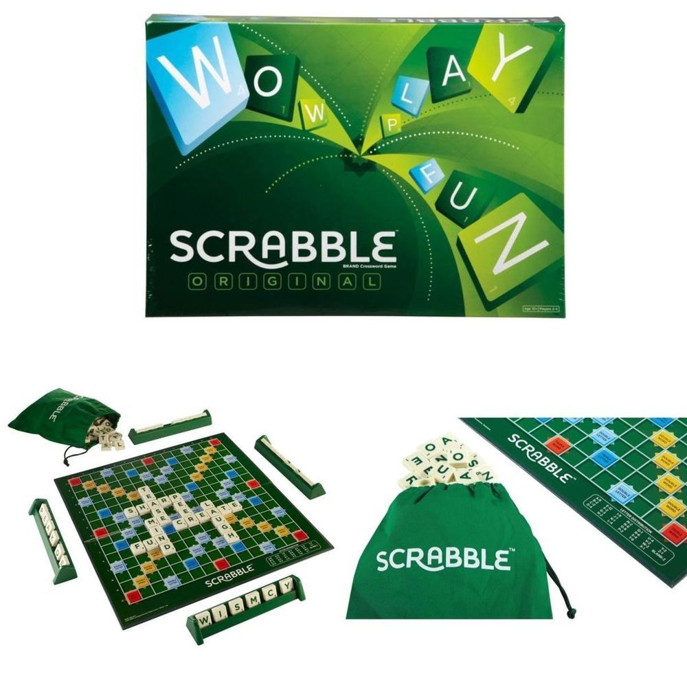 Download Scrabble Two To Four Players Word Building Game Score Goal With Bag For Tiles | Word building ...