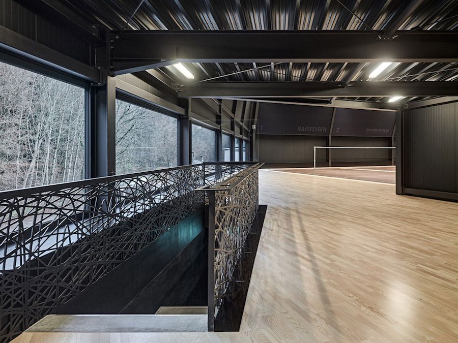 Splendid Badminton Complex In Switzerland In 2021 Architect Hall Badminton