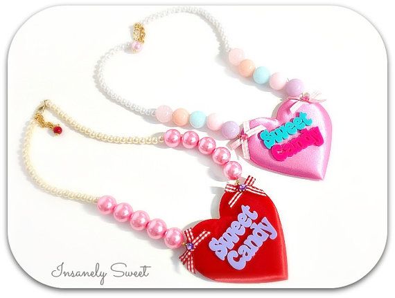 conversation heart chain choker