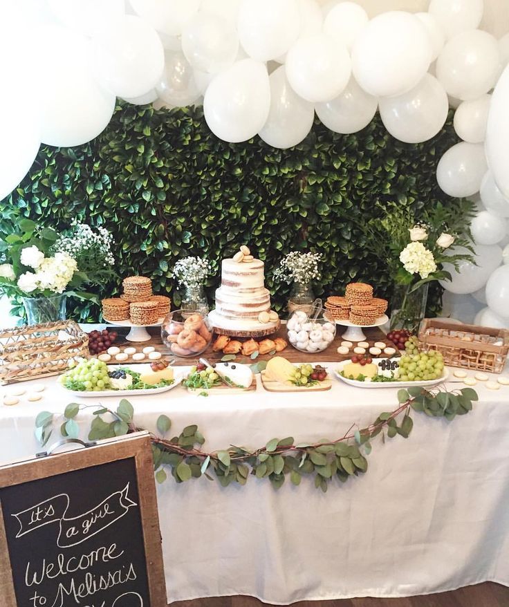 Party Girls Co. (2013) on Instagram: “Another glimpse, our French-inspired 👶🏻✨baby shower dessert table 🧀🍰😊😕😽🙌🏻😆🌿🍃 . . . . . . . . #eventplanning #french #greenery #babybump…”