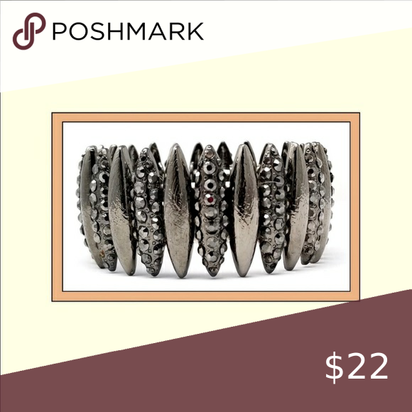 Crystal & Pewter Stretch Bracelet Crystal & Pewter Stretch Bracelet