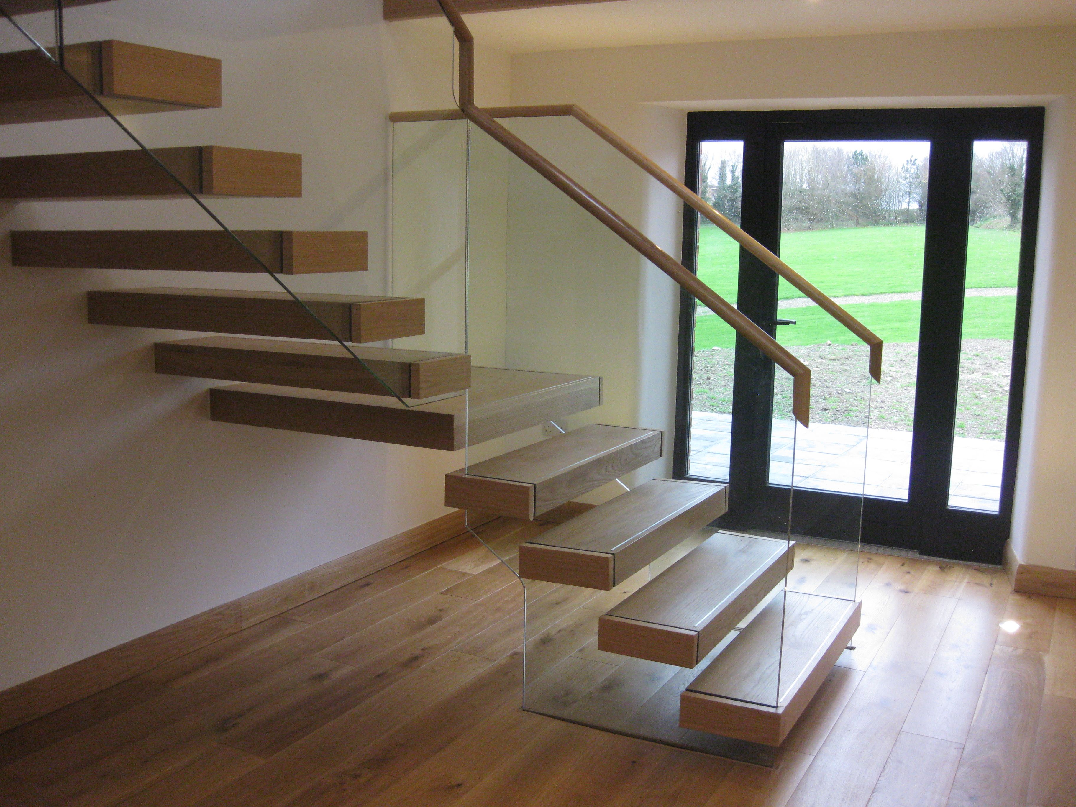 Floating, Feature Staircase In American White Oak From Stairkraft First Floating, Feature Staircase In American White Oak From Stairkraft First