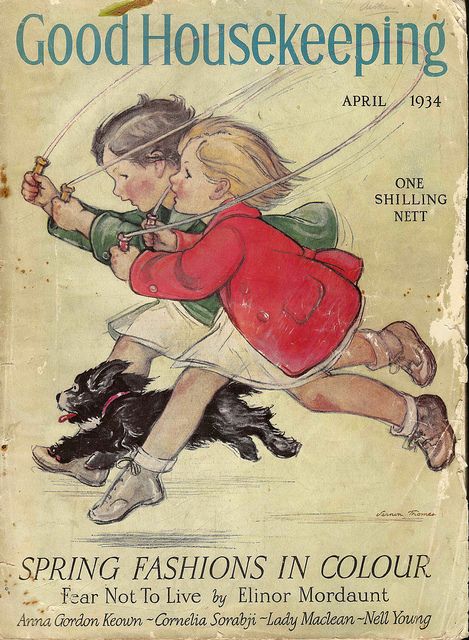 1935 Good Housekeeping Magazine Art Deco Bride Fashions Ads April Issue