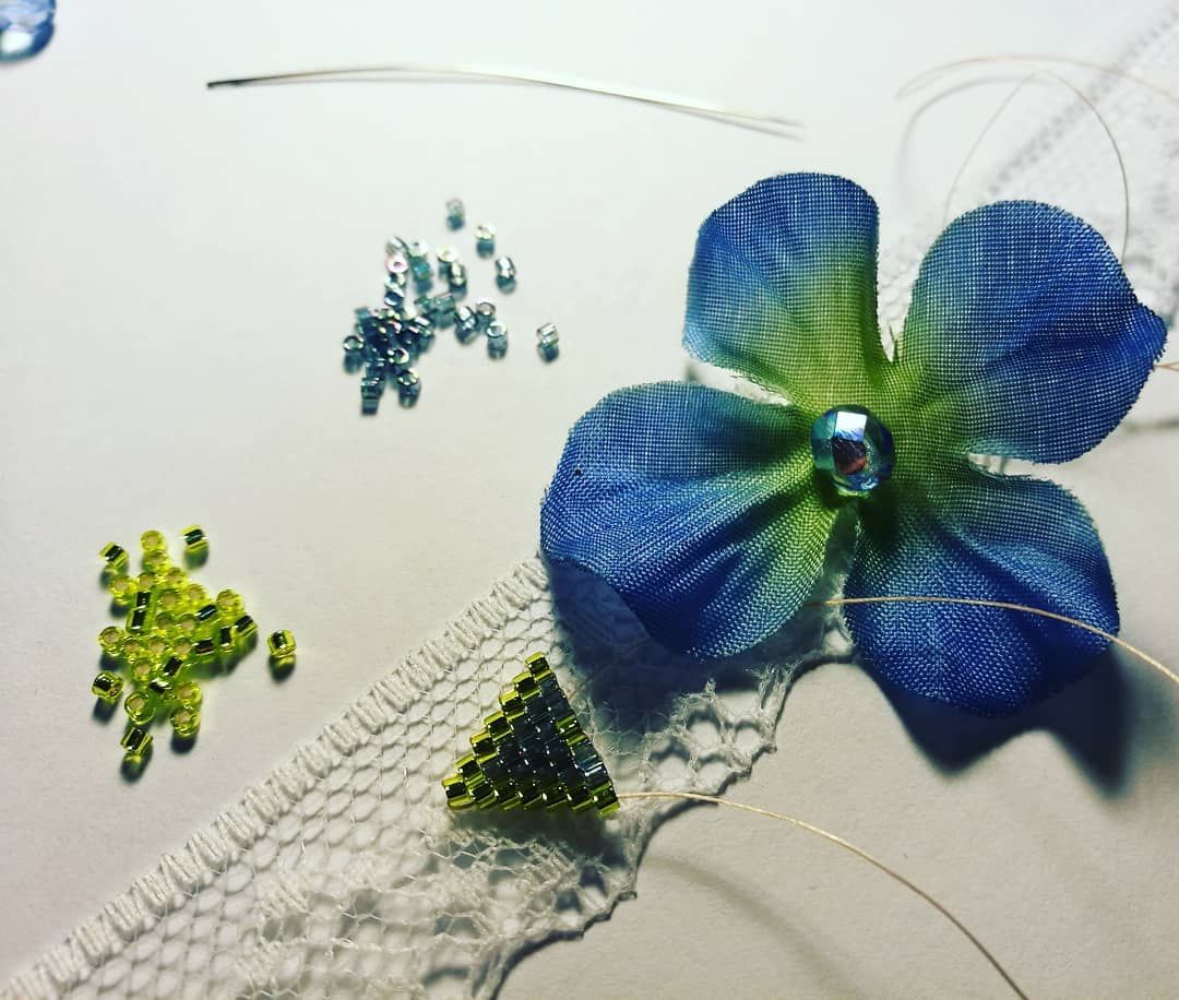 Bracelet Dentelle Perles Hortensia