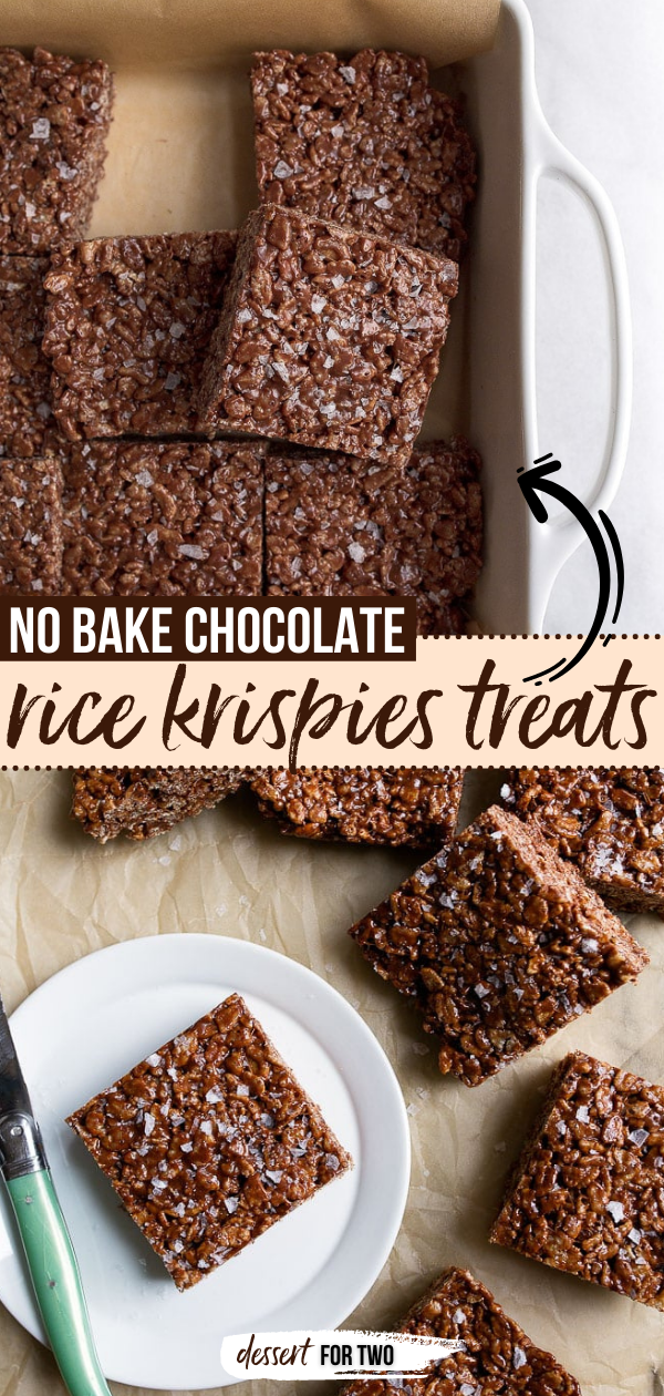 Chocolate Rice Krispies Treats Easy Chocolate Desserts, No Bake Desserts, Healthy Desserts, Chocolate Recipes, Chocolate Rice Krispies, Cocoa Krispies, Rice Krispie Treats, Dessert For Two, No Bake Cookies