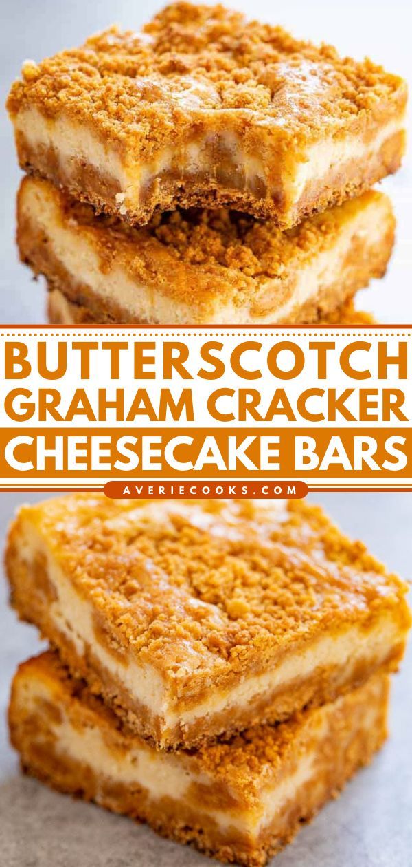 Butterscotch Graham Cracker Cheesecake Bars