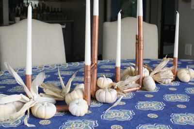 Copper Pipe Candelabra