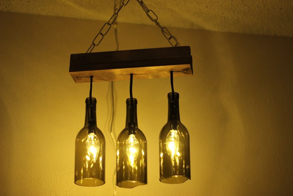 Cómo Hacer Una Lámpara Con Botellas De Cristal Luces De Botella Botellas De Vidrio Lámparas Con Botellas