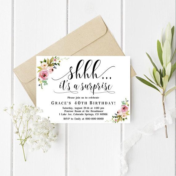surprise party invitation template