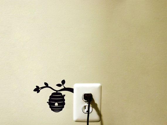 Beehive Velvet Wall Decal Ble Bee Decor Hive On Beehive Velvet Wall Decal Ble Bee Decor By Mirshkastudio
