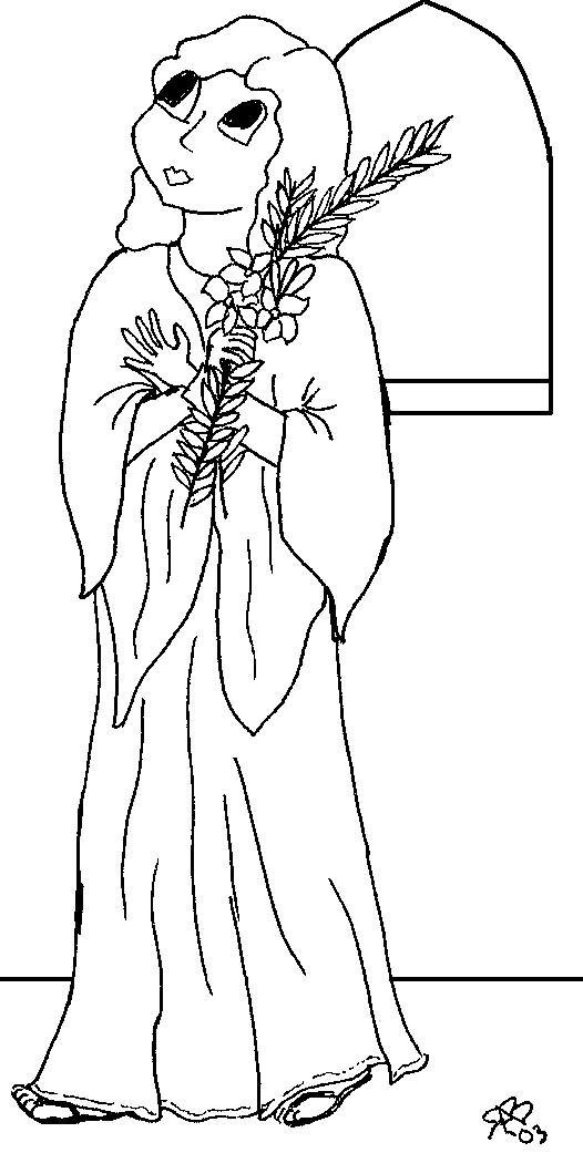 St Maria Goretti Coloring Page