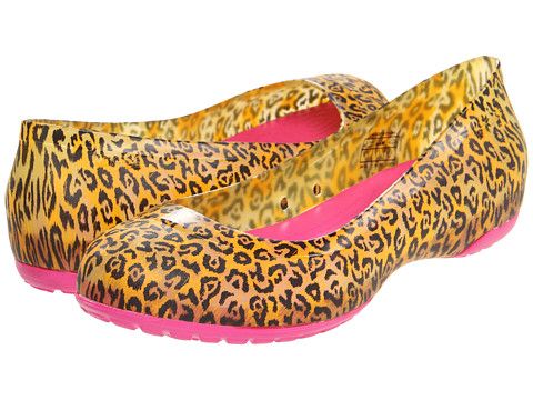 crocs leopard print flats