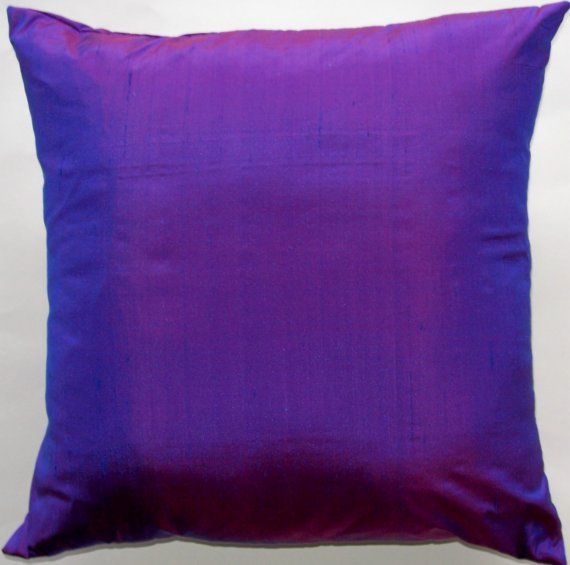 Decorative Pillow Cover Violet Purple Throw Silk Cushion Decorative Pillow Cover Violet Purple Throw Silk Cushion 18 X