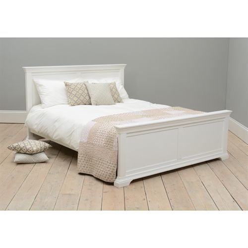 Chantilly White 4ft 6 Double Bed Genel Frame Wooden Chantilly White 4ft 6 Double Bed, White King Size Bed Frame