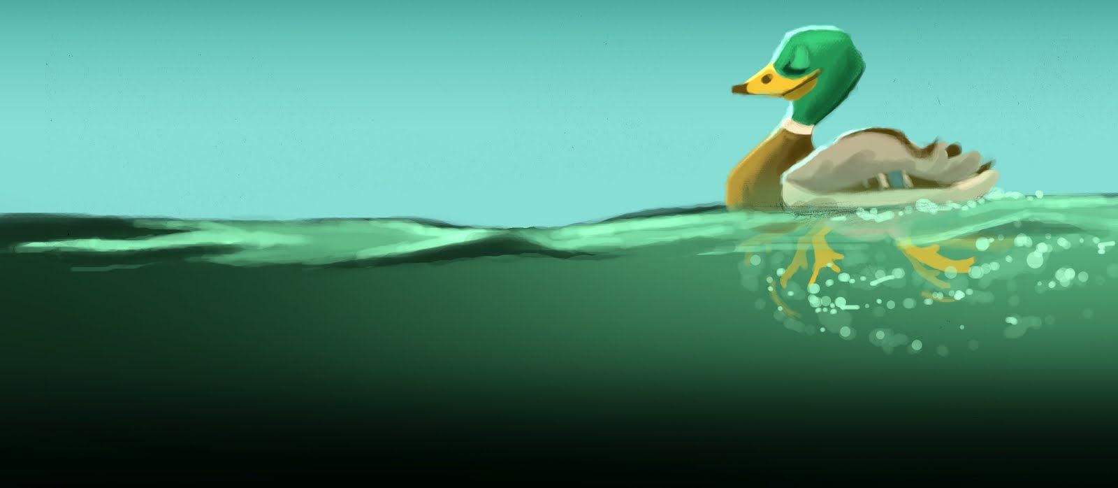 Being a duck. Like a Duck to Water фото. The Duck is swimming рисунок для детей. Ducks swimming cartoon. Утка пьет воду.