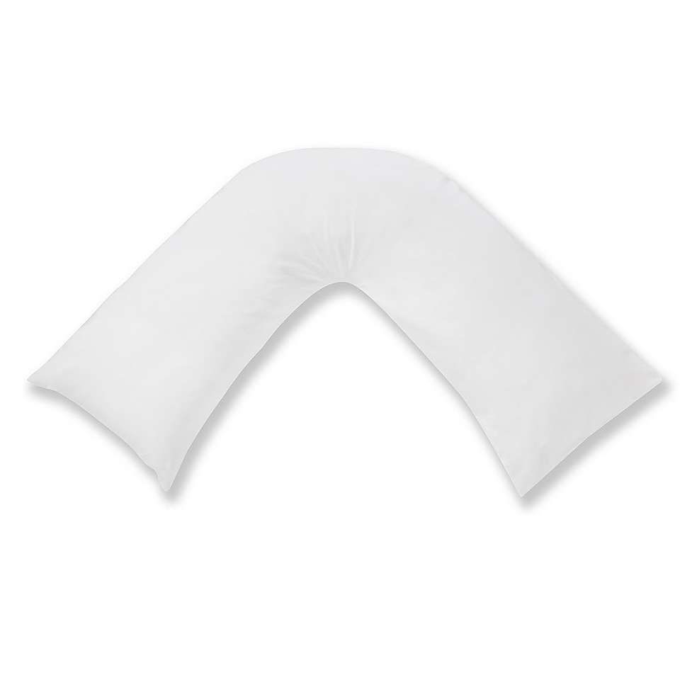 Cotton Rich Sateen White V Shaped Funky V Shape Pillow Cover