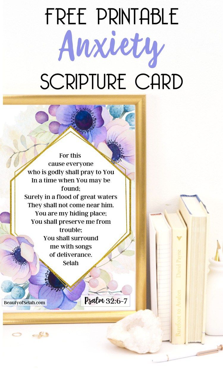 Download your free printable anxiety verse! #anxiety #freeprintable #bibleverse Scriptures For Anxiety