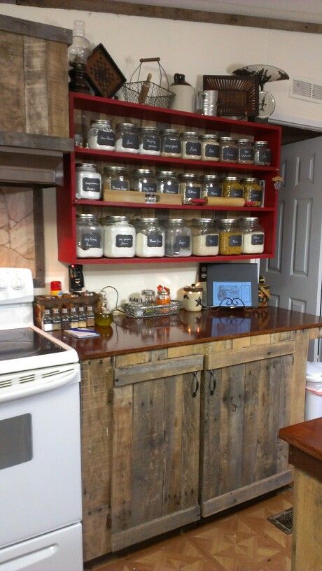 21 Country Kitchen Ideas Shelves Jar And Rustic