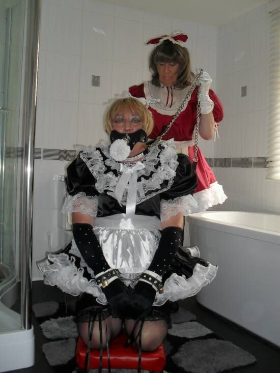 Domina secretary long hair emo