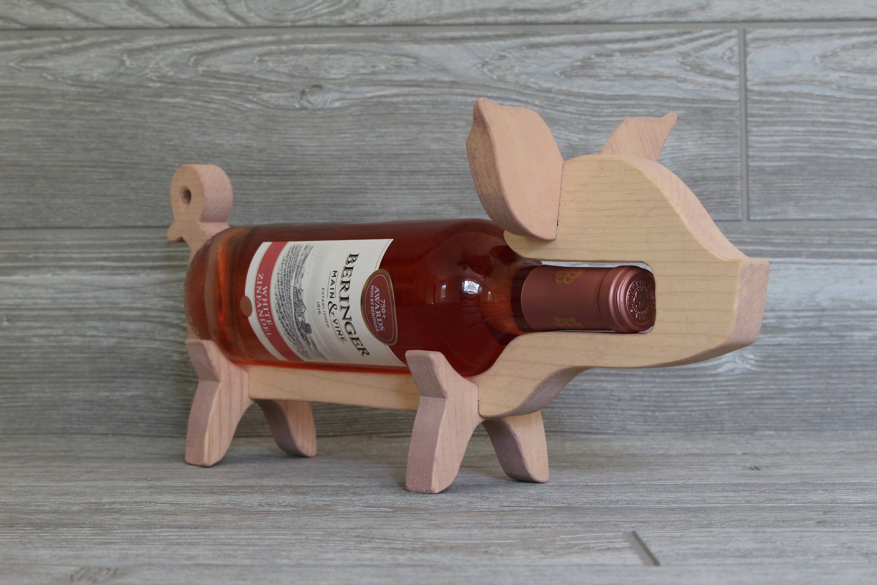 Porte Bouteille vin pour Picnic Support Bouteille vin Barry Wood écoration créative de présentoir de vin Adulte drôle Cuisine la Salle à Manger Jardin Porte Bouteille Vin Metal
