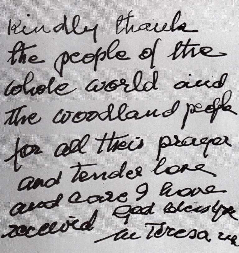 mother teresa handwriting handwriting graphology signatures the letter mother teresa movie