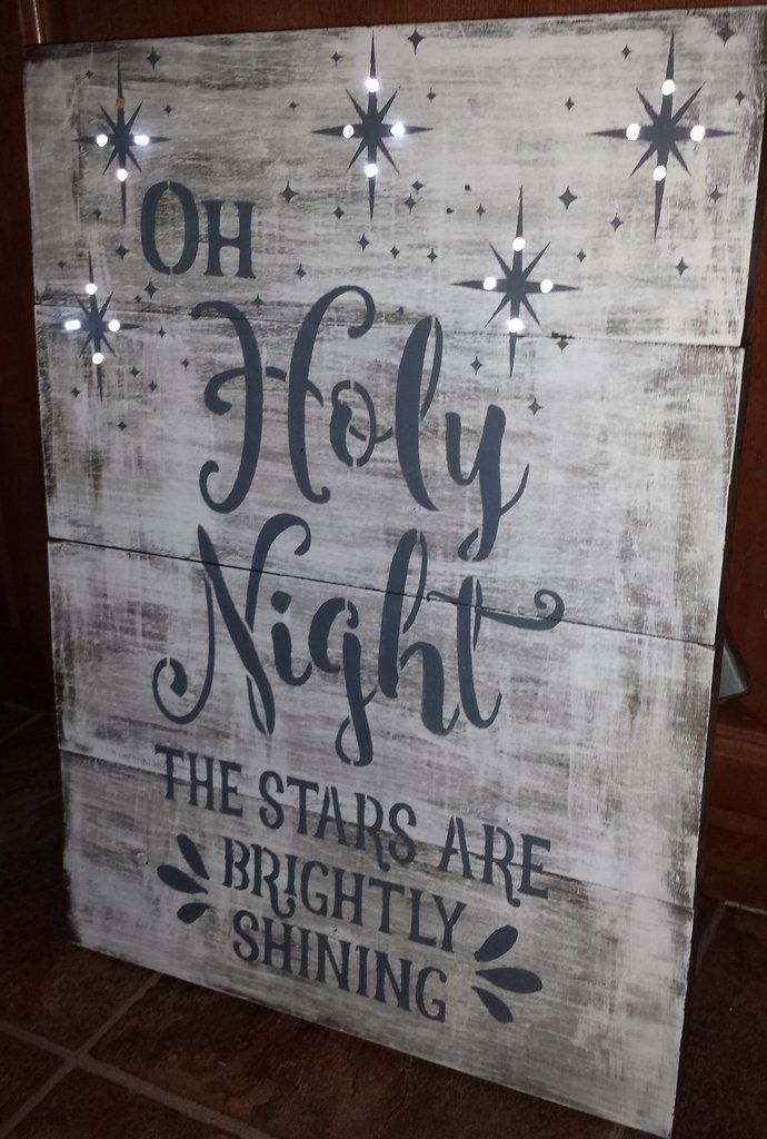 oholy night lighted christmas sign this solid wood sign is put together with 4 - Lighted Christmas Signs oholy night lighted christmas sign this solid wood sign is put together with 4 - Lighted Christmas Signs