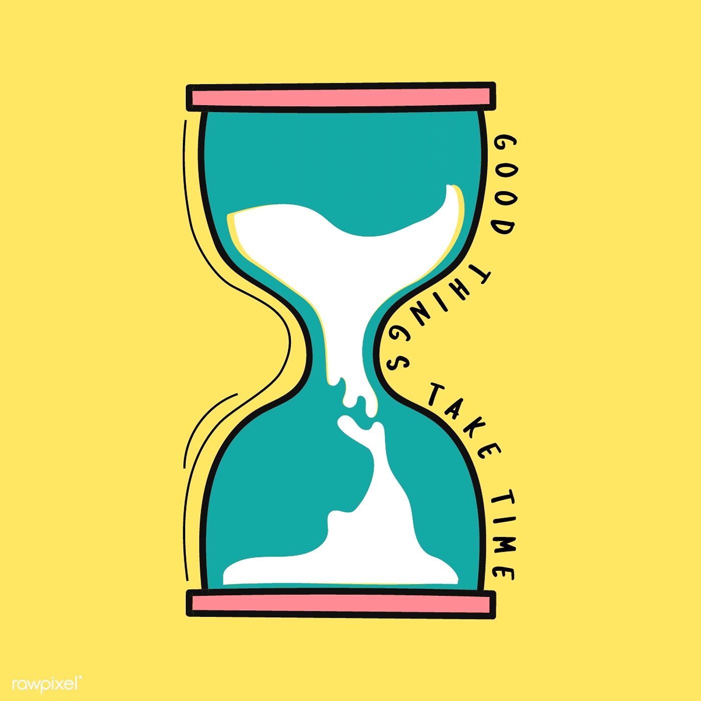 Hand Drawn Hourglass With Good Things Take Time Quote Free Image By hand-drawn-hourglass-with-good-things-take-time-quote-free-image-by