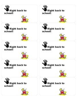 Right Back to School Labels | School labels, Back to school, Beginning of the school year
