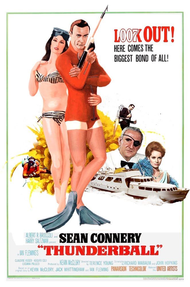 Movie G No Goldfinger Poster art James Bond Sean Connery Dr Thunderball