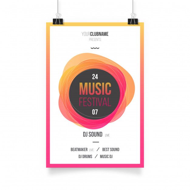 colorful abstract music poster download thousands of free vectors