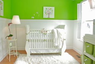 Baby S Nursery With Lime Green And White Walls Decor Baby S Nursery With Lime Green And White Walls Decor