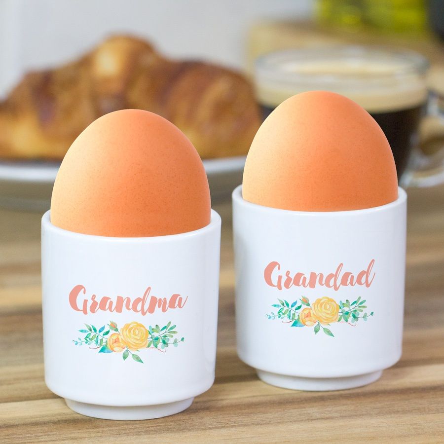Shabby Chic Personalised Egg Cup Set Gifts The Shabby Chic Personalised Egg Cup Set