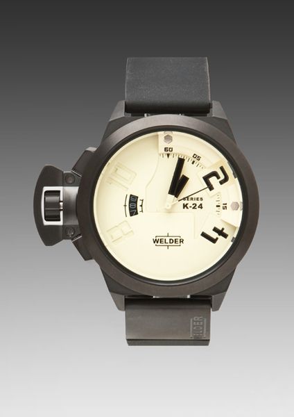 Welder Black K24 Date 48 Mm In Black Watches Watches For Men Beige