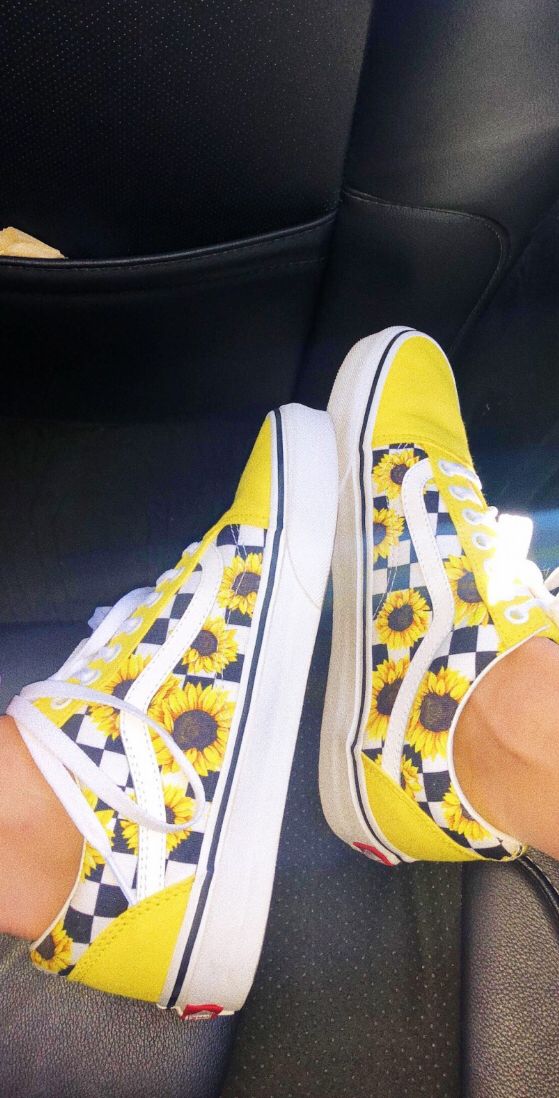 yellow flowers vans