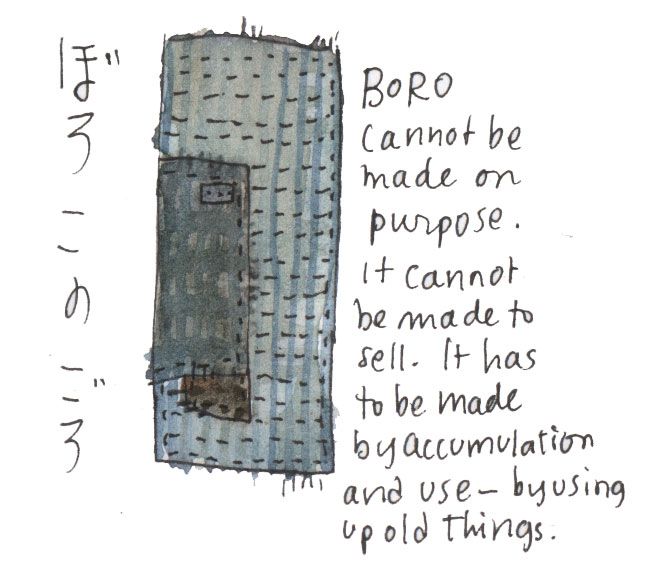 "It started off after I chanced upon this scrap of writing online. Loosely based on the concept of BORO - mended or patched textiles used as items of clothing in Japan by the peasants, merchants, &... Sashiko Embroidery, Japanese Embroidery, Hand Embroidery, Embroidery Scissors, Embroidery Stitches, Flower Embroidery, Embroidery Techniques, Japanese Quilts, Japanese Textiles