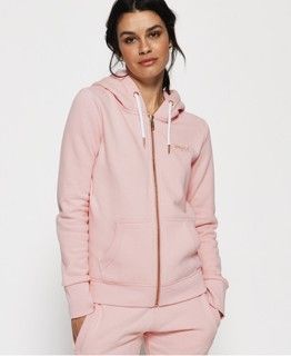 Superdry Damen Orange Label Elite Lite Ziphood Kapuzenpullover