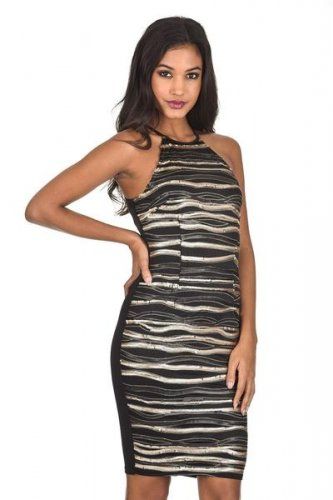 ax paris black and gold dress