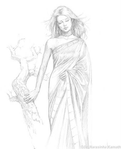 pencil sketch woman