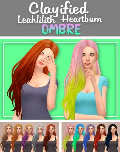 sims 4 cc clayified long hair sims 4 cc clayified long hair