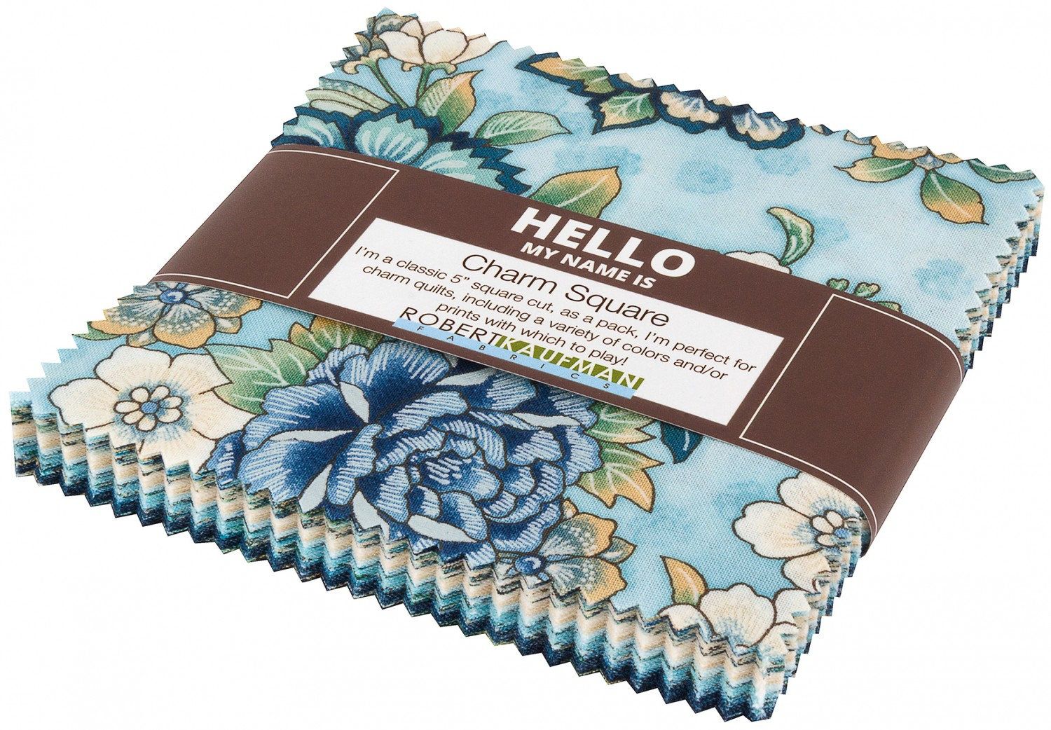 40 x 5/" CHARM PACK SQUARES BLUE 100/% COTTON PATCHWORK//QUILT//CRAFTS BEL