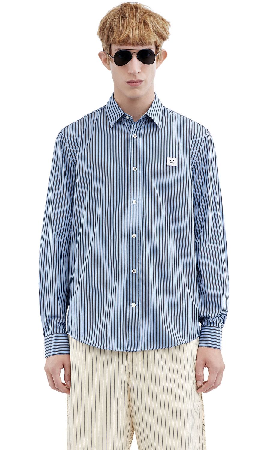 Jeffrey Stripe F | ModeSens | Poplin shirt, Stripe, Acne studios