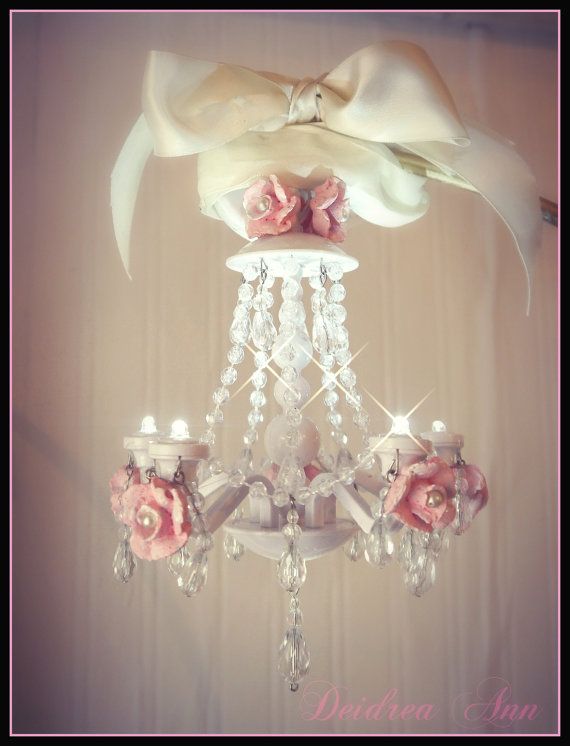 Mini Chandelier Petite Glamper Vintage Mini Chandelier Petite Glamper Vintage Trailer Led Battery Operated Shabby Chic Pink Rose
