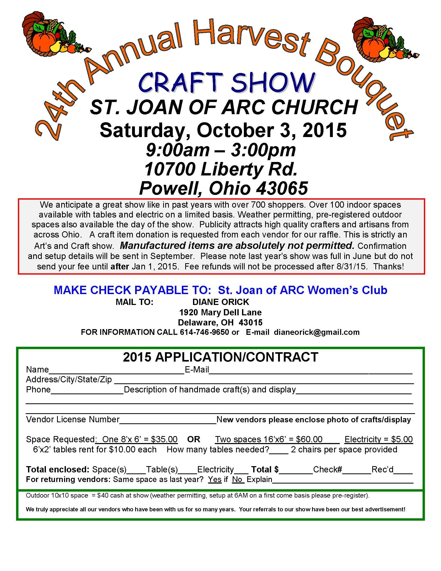 Holiday Craft Fair Application Holiday Craft Fair Application