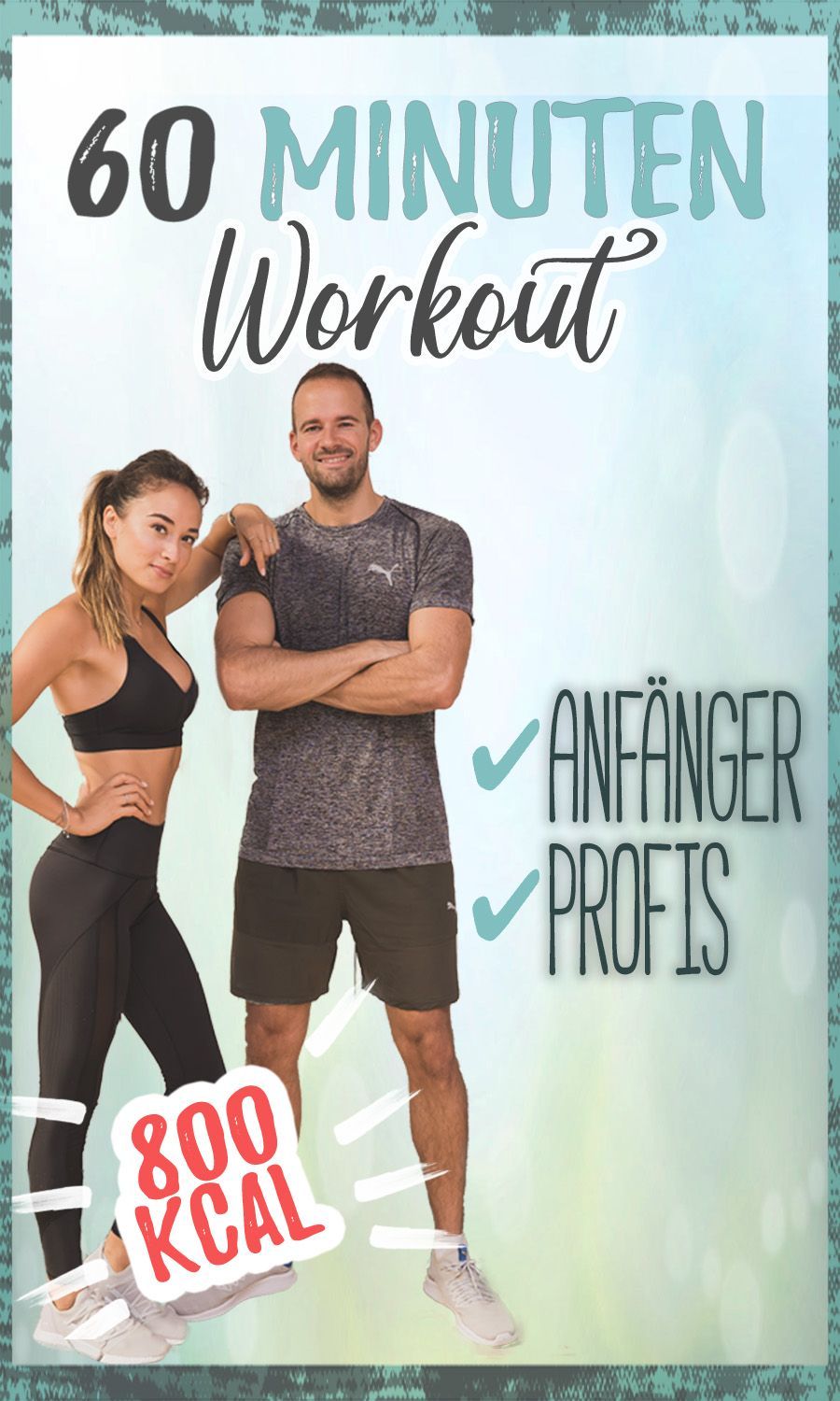 60 Minuten Workout für Zuhause - 800 Kalorien verbrennen - Mit WARM UP Wer dieses 60 Minuten Home W...