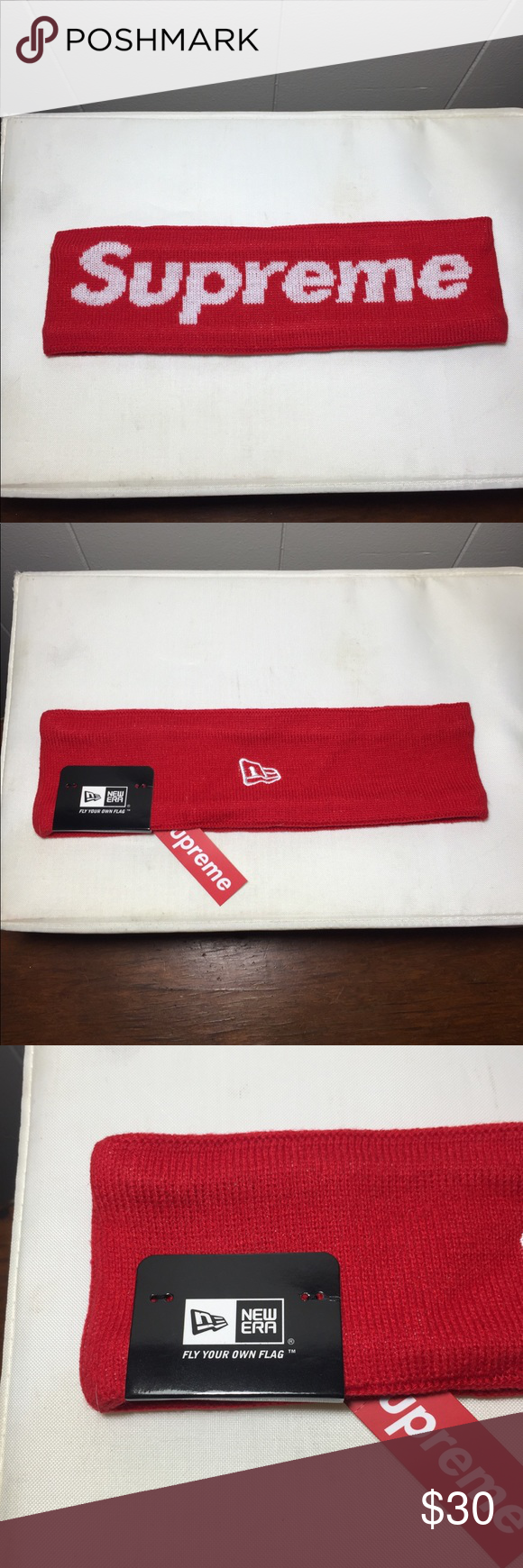supreme new era big logo headband my posh picks pinterest
