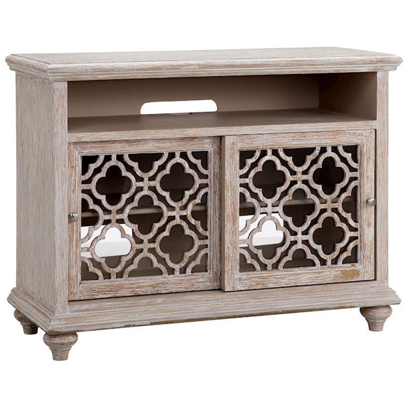 Batanica 44 Media Console In Whitewashed Cool Tv Stands Console In Whitewashed