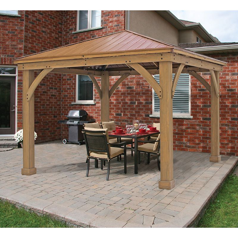 Solowave Pérgola De Madera Para Jardín Backyard Patio Gazebo Outdoor Patio Gazebo, Costco Outdoor Pergolas