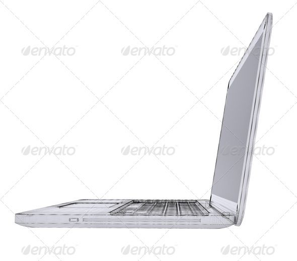 Laptop Wire frame 3d, background, blueprint, computer, concept - fresh blueprint design career Laptop Wire frame 3d, background, blueprint, computer, concept - fresh blueprint design career