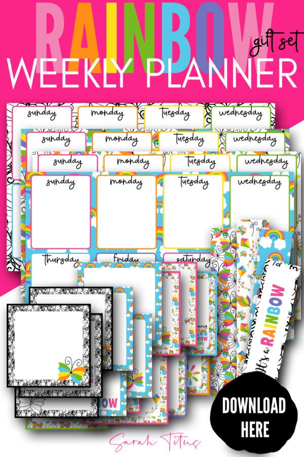 Oh my gosh! This super cute free printable weekly planner template is